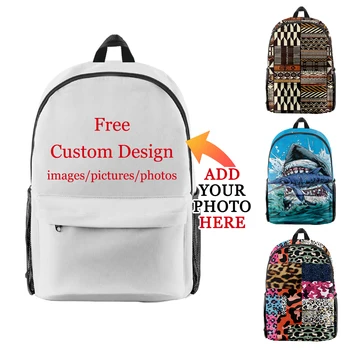 Unisex Custom Backpacks Add your image photo LOGO Oxford Cloth 3D Print Basic Casual School Study Travel Backpack DIY Book Bags 1