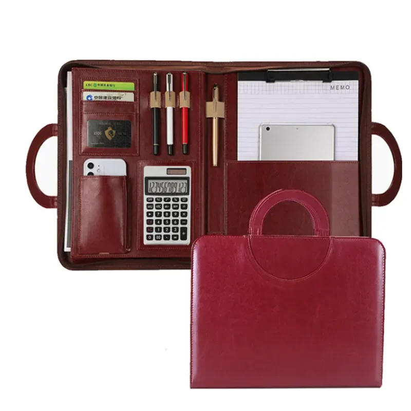 A4 Portfolio Folder Padfolio Women Business Briefcase Folding