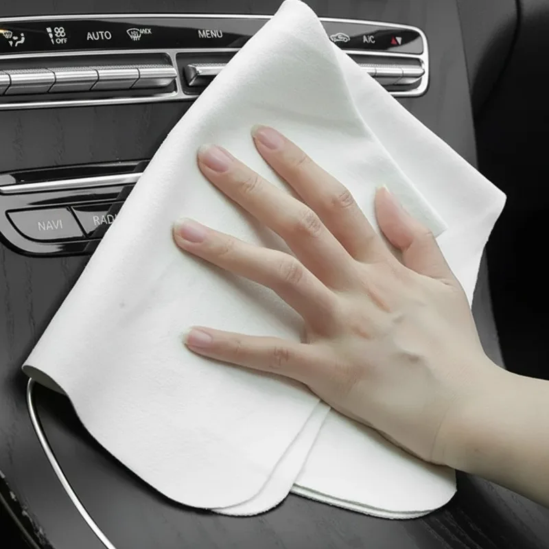 Lint-Free Suede Cleaning Thickened Car Wipe Cloth Super Absorbent Car Towel for Auto Body Drying Glass Cleaning Wax Removal Rag
