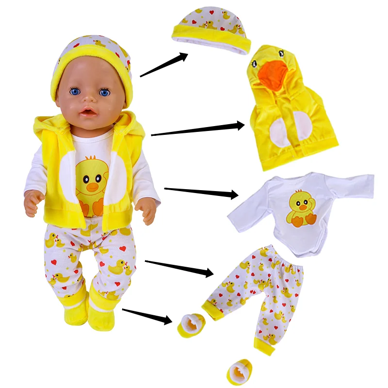 Barbie Doll Clothes Doll Clothes Doll Clothes Accessories Doll Accessories 43-45cm 17 Inch Five Piece Suit 1/4 Bjd Doll Costume Baby Born American Girl Birthday Festival Gifts