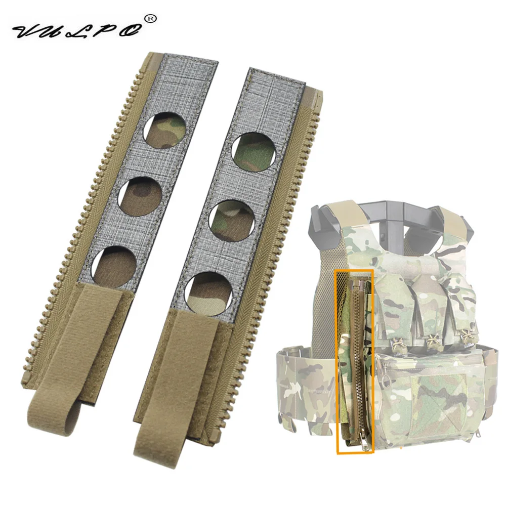 

VULPO Laser Cutting Tactical Vest Back Panel Pouch MOLLE Connection Zipper Adapter For FCSK 3.0 Vest Plate Carrier