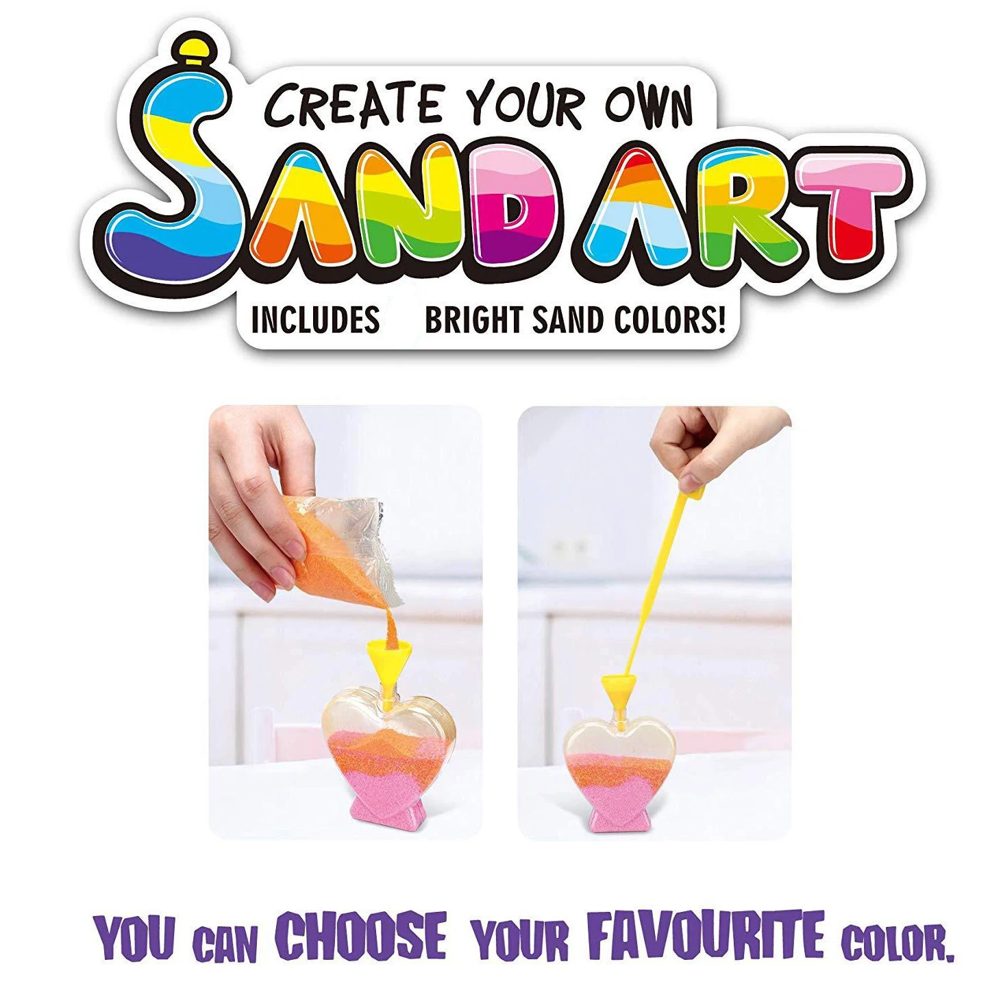 7 Designs Gift Box Colored Sand Art Kit DIY Layered Sand Bottle Craft Glow in The Dark Sand Home Decor Gift for Kids Girls