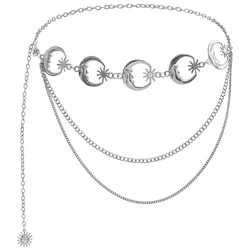 Vintage Punk Hip Hop Metal Waist Chain Belt (02--silver)