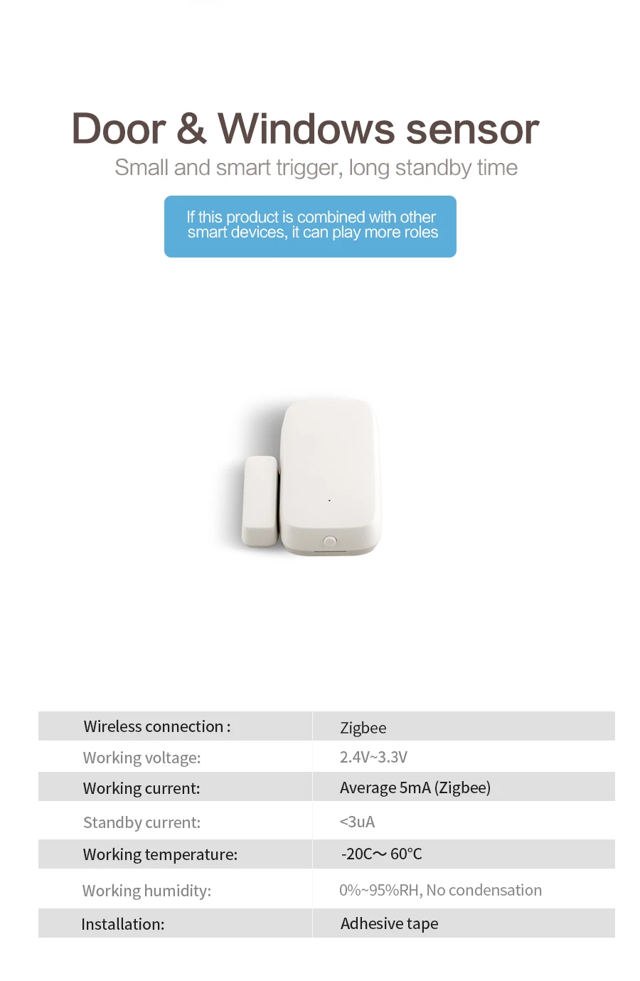 Matter Zigbee Hub Sensor Kit Smart Control PIR Sensor Door Window Sensor Tempera