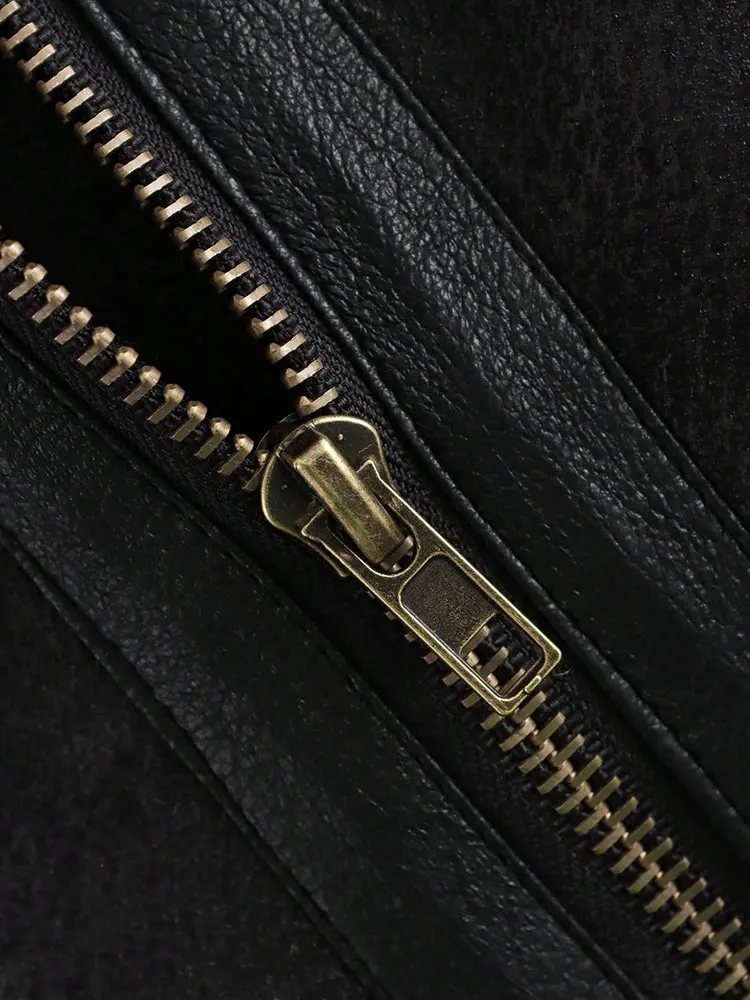 HH Autumn Winter Women Fashion Faux Leather Fleece Vest Top Vintage Sleeveless Outerwear Thick Warm Zipper Waistcoats Coat