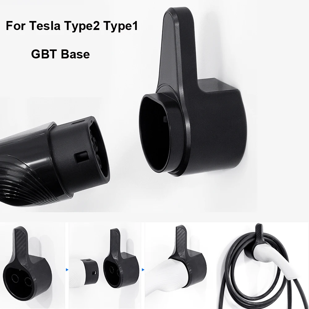 Supporto Da Parete Per Connettore J1772 – Fondina Per Cavo Di Ricarica EV In Plastica ABS, Con Viti, Per Organizzare Il Caricabatterie Dell'Auto Elettrica - 4
