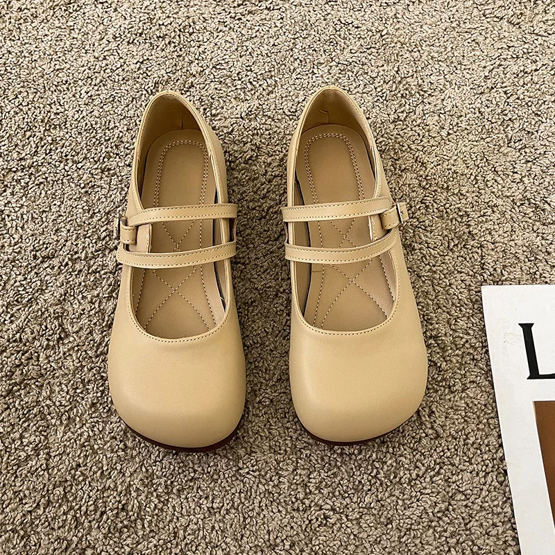 2022 Classics Style Women Shoes Mary Janes Fashion Shoes Woman Big Head Casual Loafers Retro Spring Autumn New Ladies Shoes