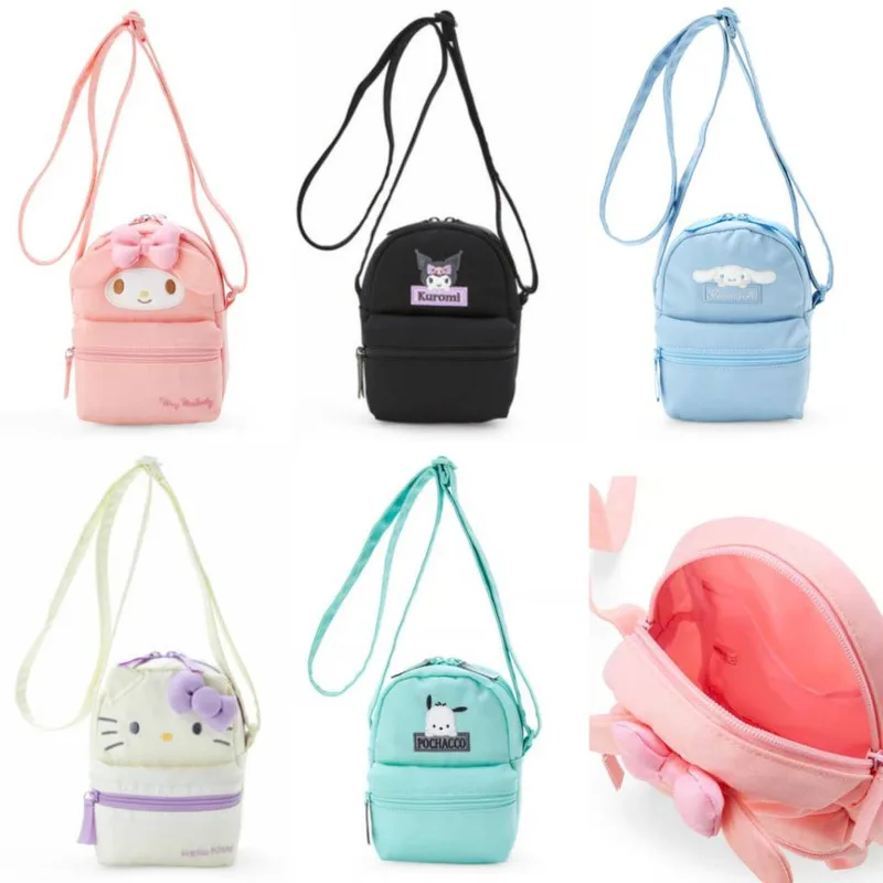 

Sanrio Kawaii маленькая японская Милая женская Холщовая Сумка через плечо с сердечками Kuromi женская сумка на плечо школьная сумка
