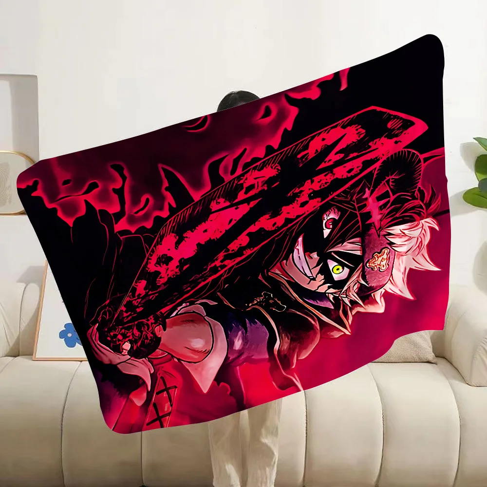 Hot Classic Anime Black Clover Printed Blanket Picnic Blankets Warm Blanket Soft Comfortable Blanket Home Travel Birthday Gift 3