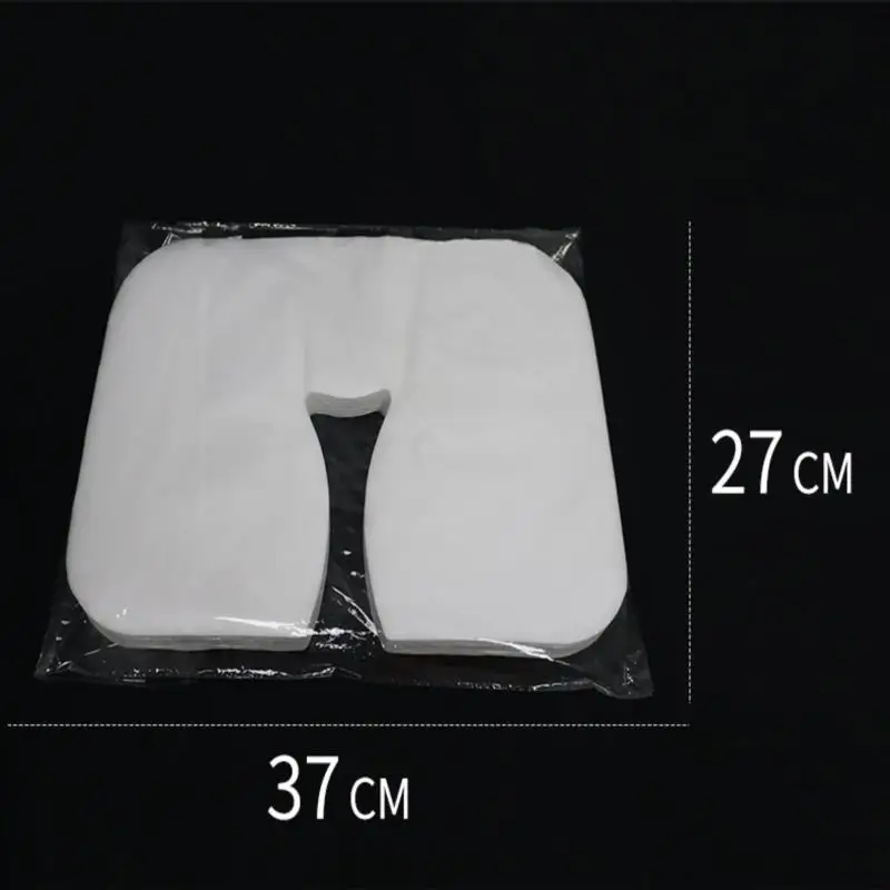100Pcs Disposable Non-Woven Headrest Pillow Paper Beauty Spa Salon Bed Table Cover Massage Face Cradle Table Head Rest Covers 6