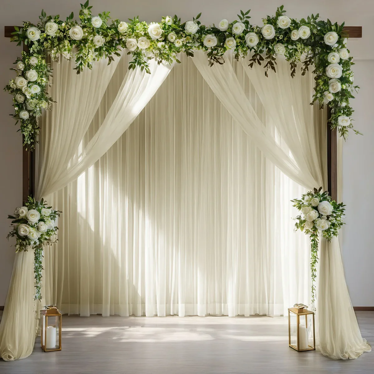 Noble and elegant wedding decoration curtains(150x300cm) hexagonal background