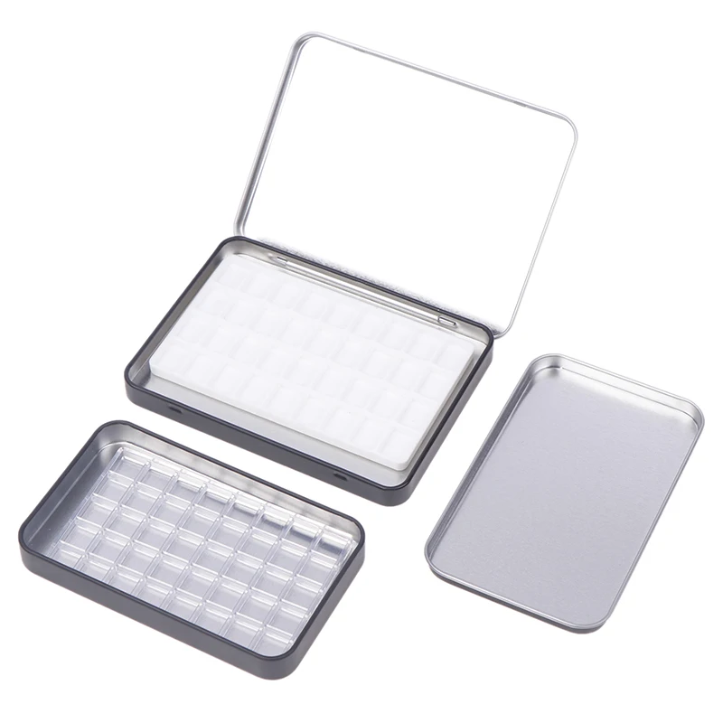 Portable Empty Watercolor Tin Box 36/40 grids Mini Watercolor Paint Palette Travel Painting Paint Tray Art Supplies