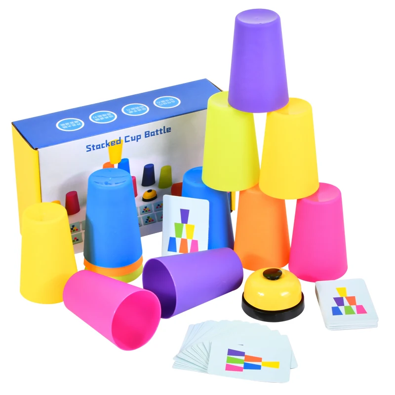 Children's stacking cups versus table games, focus training, educational thinking games, competitive interactive toys 5