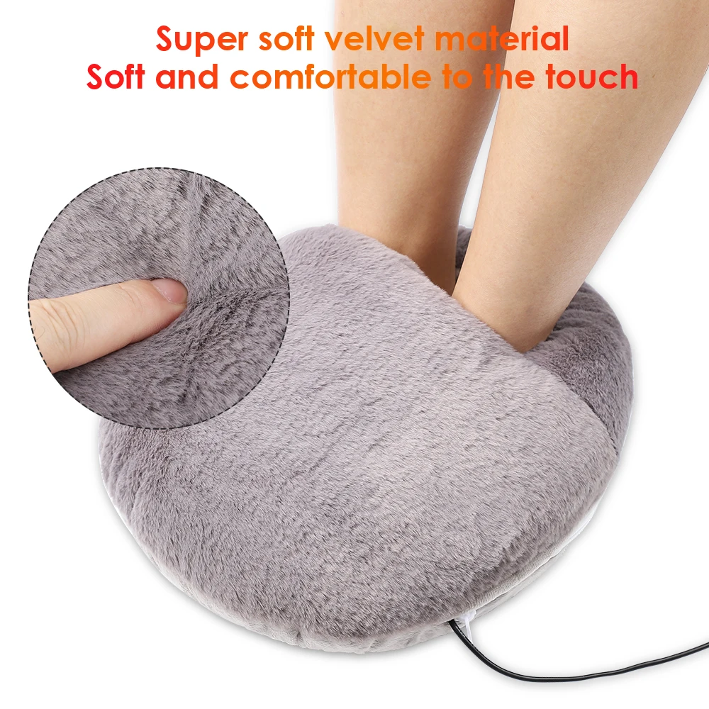 USB Hand Warmer Electric Foot Warmer Washable Soft Heating Pad Winter Leg Thermostat Heater For Home Office Feet Warming Device 4