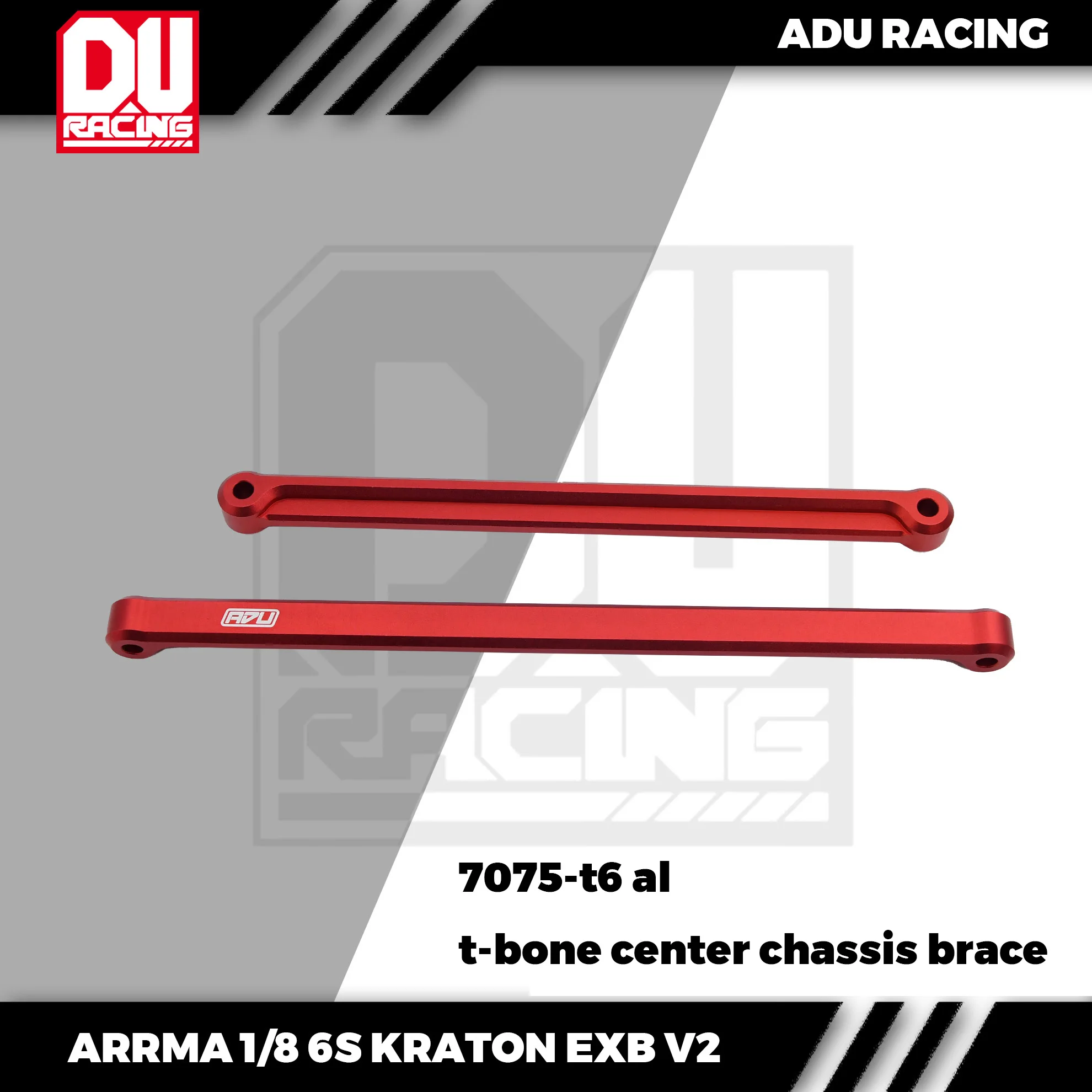 ADU Racing CENTER BRACE CNC 7075-T6 ALUMINUM FOR ARRMA 6S KRATON EXB V2 rc car parts
