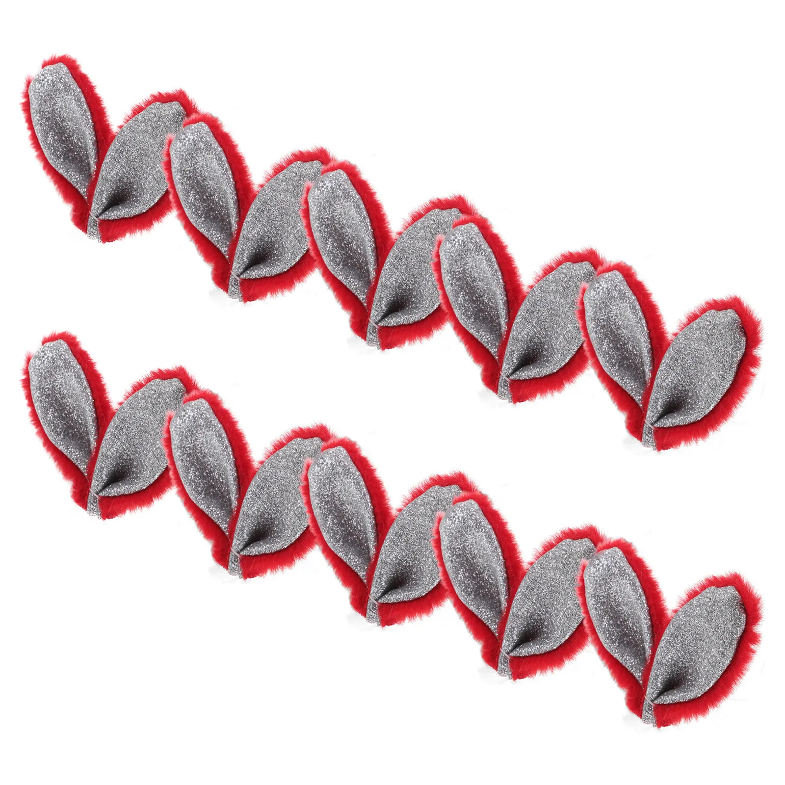 10Pcs 부활절 토끼 귀 머리핀 DIY 토끼 귀 머리띠 헤어 액세서리 귀여운 어린이 소녀 여성 스타일링 토끼 귀 머리 장식