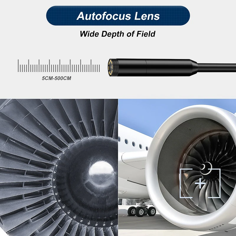 Close detail of autofocus camera lens