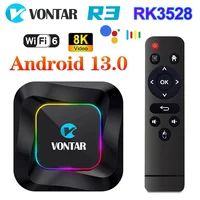 ТВ-приставка VONTAR R3 Android 13 Rockchip RK3528 Четырехъядерный процессор Cortex A53 Поддержка 8K Видео BT Wi-Fi6 Google Voice Медиаплеер Телеприставка