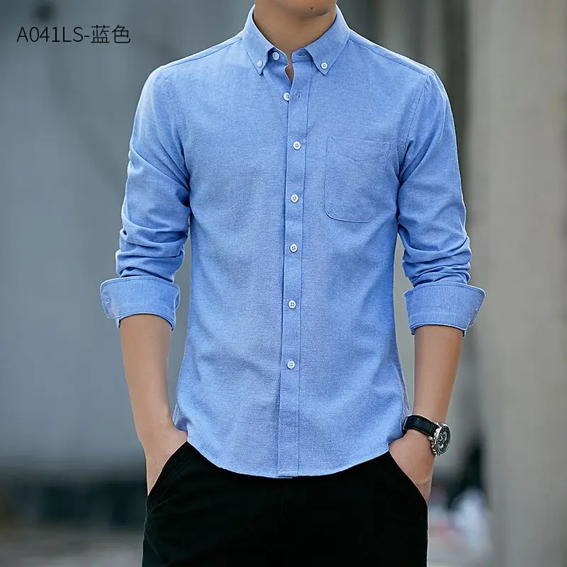 Korean Loose Men's Pockets Patchwork Shirt Tops Spring Autumn New Long Sleeve Polo Neck Blouse Casual Business Men Clothing