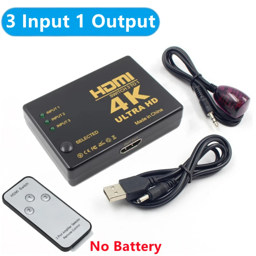 Universal 5-in-1 HDMI KVM Switch with 4K Video Support