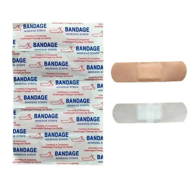 50pcs/set PE Band Aid Waterproof Breathable Wound Plaster First Aid Strips Dressing Patch Adhesive Bandages 72*19mm Woundplast medical bandaids