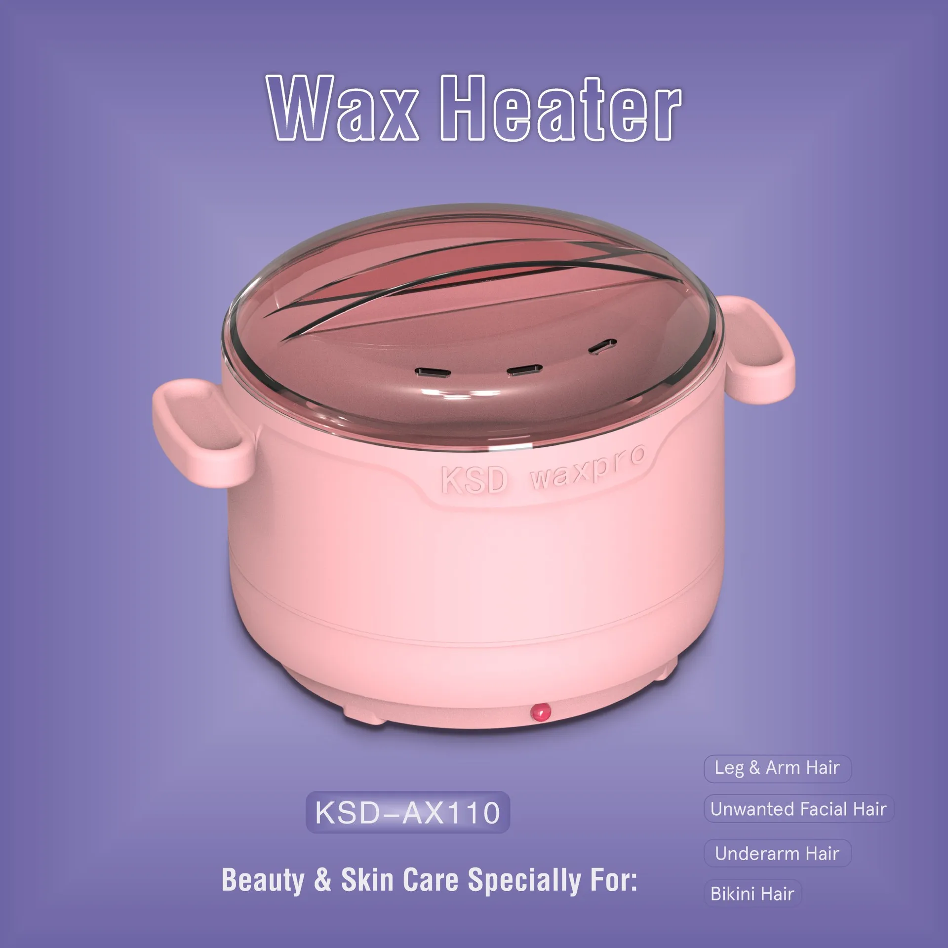 Waxing Machine 1PC Melt WaxerBeauty Wax Bean WarmerDouble Inner PotTear & Tear UnderarmsLegsFaceLimbsHair Removal Paste
