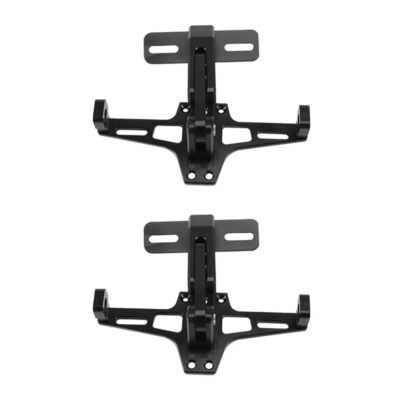 

2 Pcs Cnc Frame Motorcycle License Number Plate Holder Bracket With LED Light Adjustable For Yamaha Bws R25 R3 Mt03 Msx