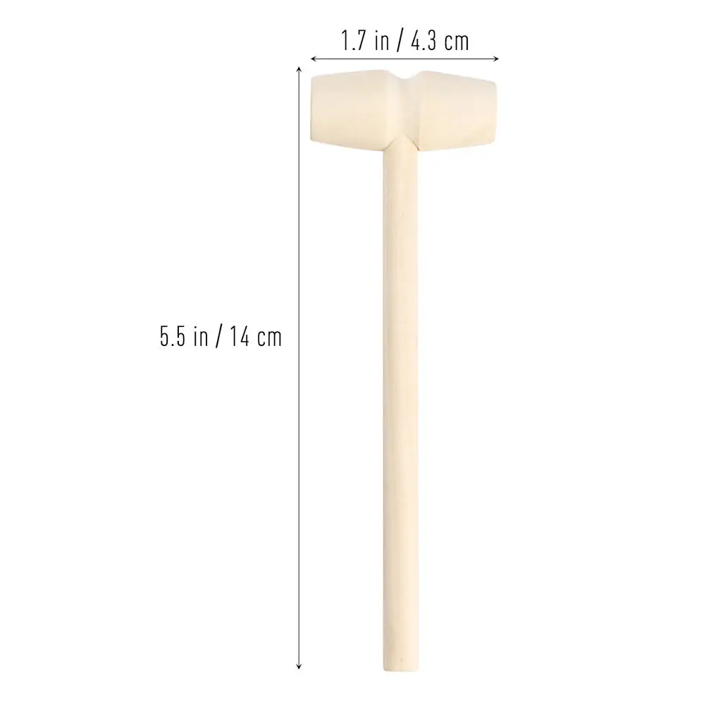 30Pcs 미니 나무 망치 단단한 나무 안전 용 교육용 두드리는 망치 손 근육 발달 나무 망치