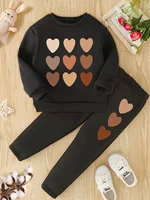 Mädchen Set mit Herz-Print – Bild 2