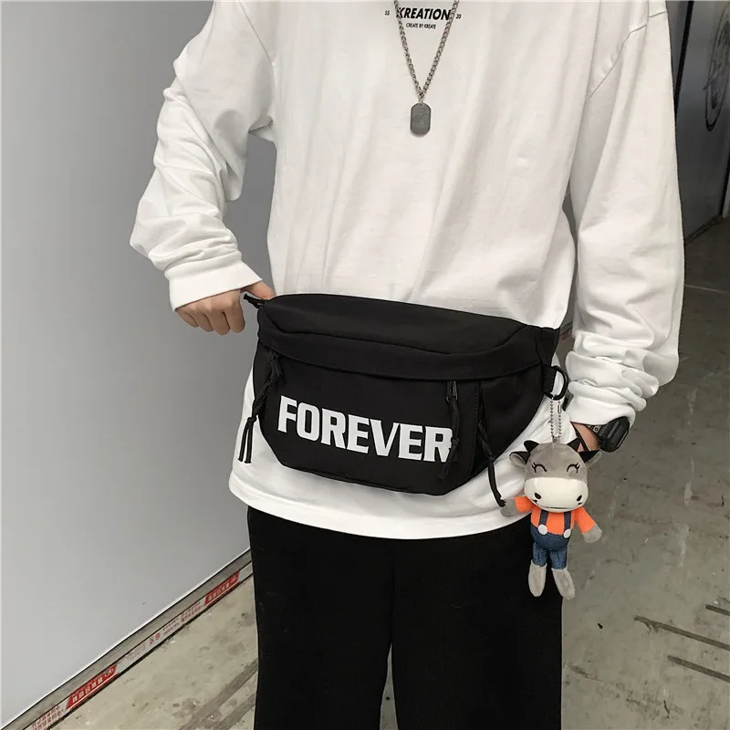 Fashionable Chest Bag for Both Men and Women Trendy Street Couple Waist Bag Simple and Versatile Single Shoulder Crossbody Bag