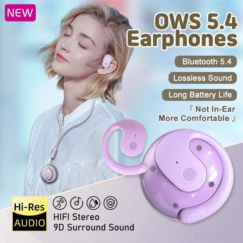 NEW OWS Wireless Headphones Bluetooth Earphones with Mics HiFi