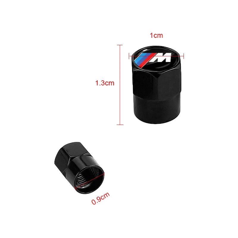BMW M F11, F07, F01, F02, F30, F34 35 36 GT, E39, E46, E90, E60 용 4개 자동차 휠 타이어 금속 밸브 커버 디펜더 장식