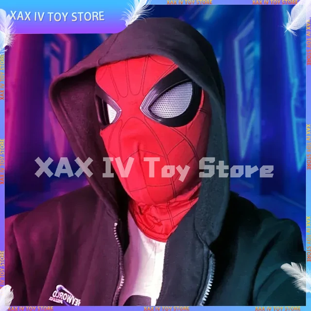 Spiderman Headgear Mask 1:1 Cosplay Mascara Spiderman Moving Eyes  Electronic Remote Control Elastic Fabric And ABS Plastic Toys - AliExpress