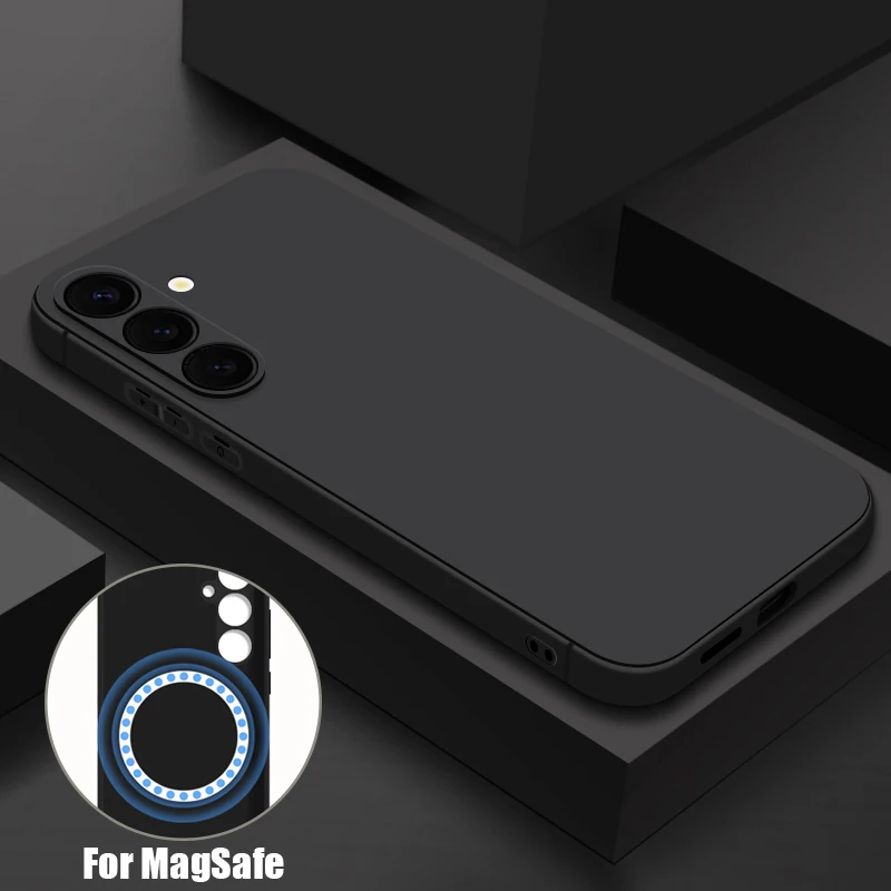 Magnetic Silicone Phone Case with Magsafe Wireless Charging Feature