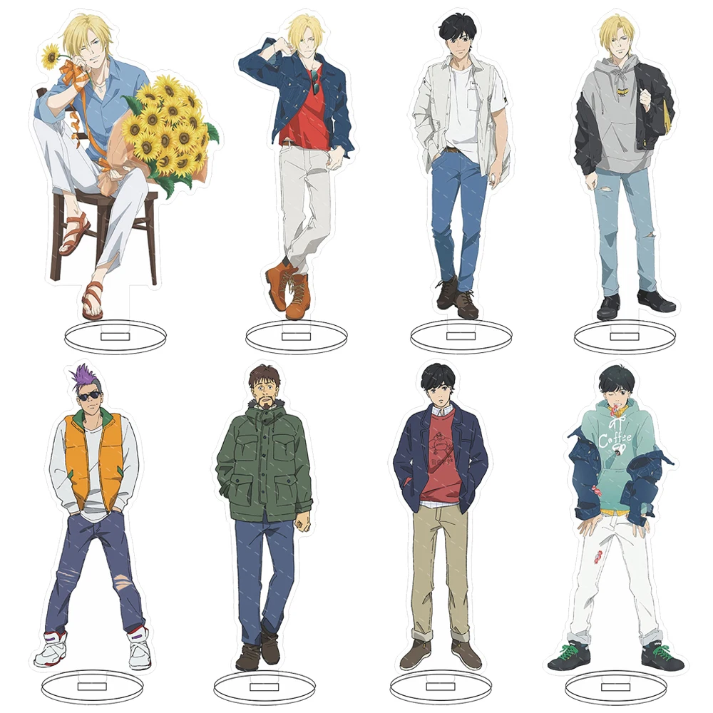 

Anime BANANA FISH Acrylic Stand Model Ash Lynx Shorter Wong Lee Yut Lung Figure Model Cosplay Collection Props Gift Desk Decor