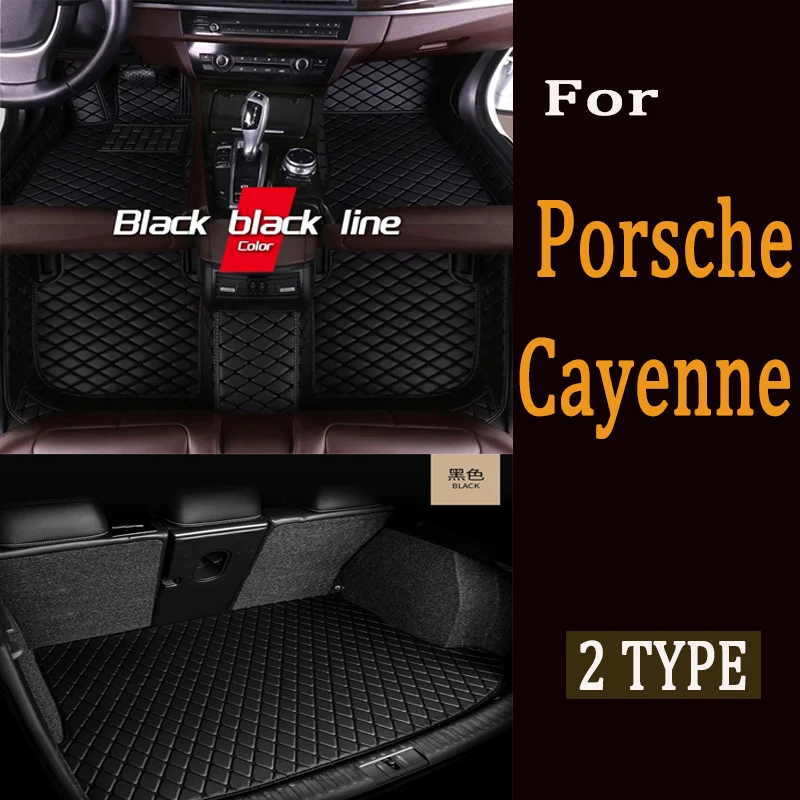 

Кожаные автомобильные коврики для Porsche Cayenne 9Y0 9Y3 2018 ~ 2022, 5 дверей, коврик для защиты от грязи, автомобильный коврик, роскошные автомобильные аксессуары
