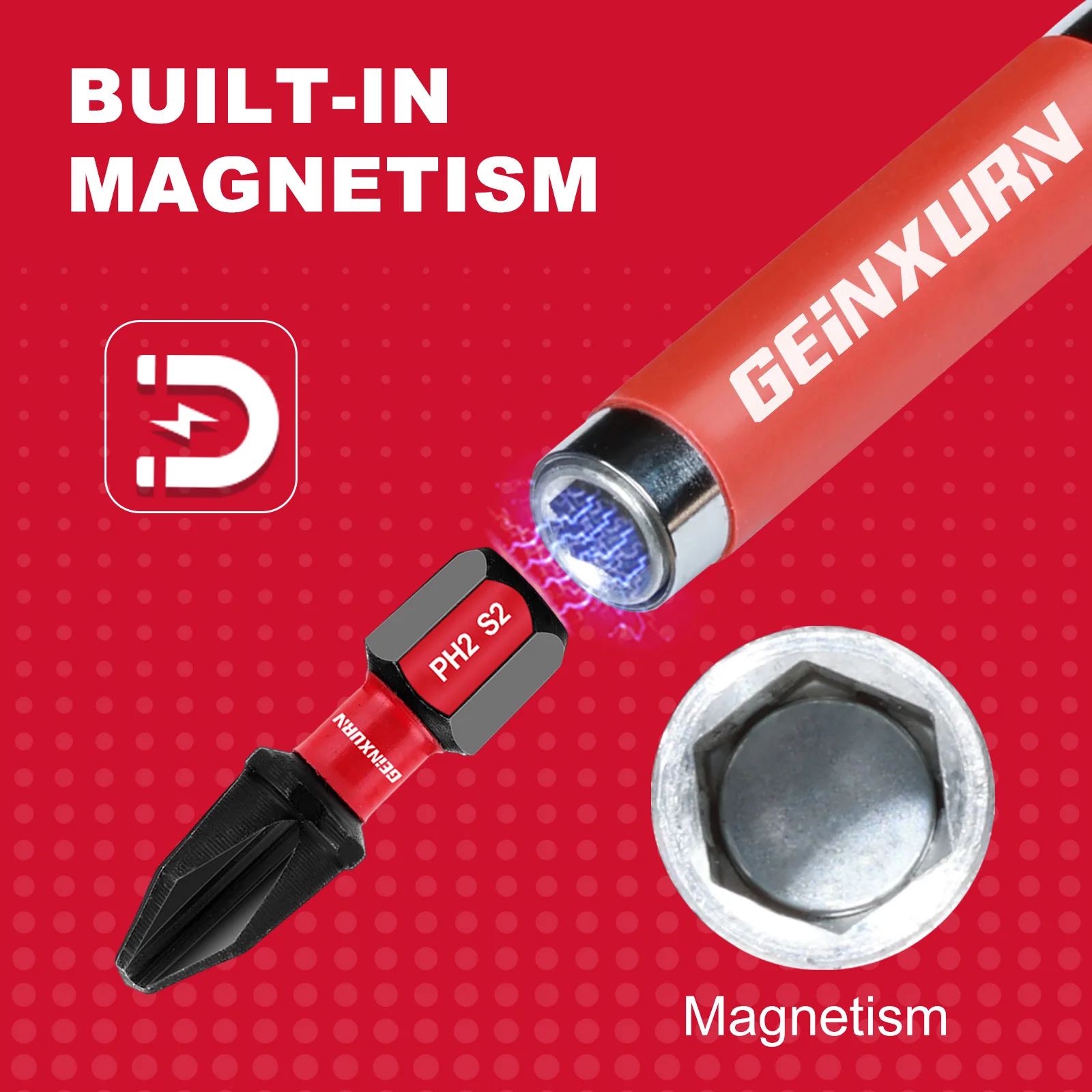 Drive Guide Geinxurn Self Retracting Sleeve(3.15&rdquo;) Screwdriver Bit Magnetic Drill Bit Tip Holder
