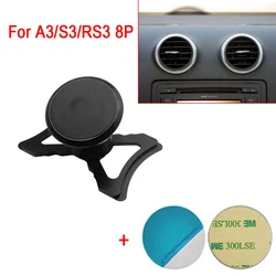 Universal Car Phone Magnetic Holder - 360° Adjustable Mobile Mount with Outlet Clip (Black)