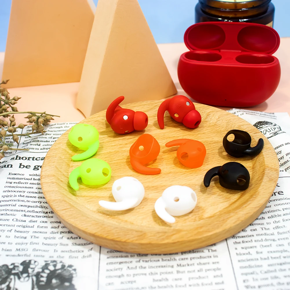 5 Pairs EarTips Cover Holder Drop-proof Silicone Earhooks Eartips Anti-Slip Ear Covers Holder Replacement for Beats Studio Buds