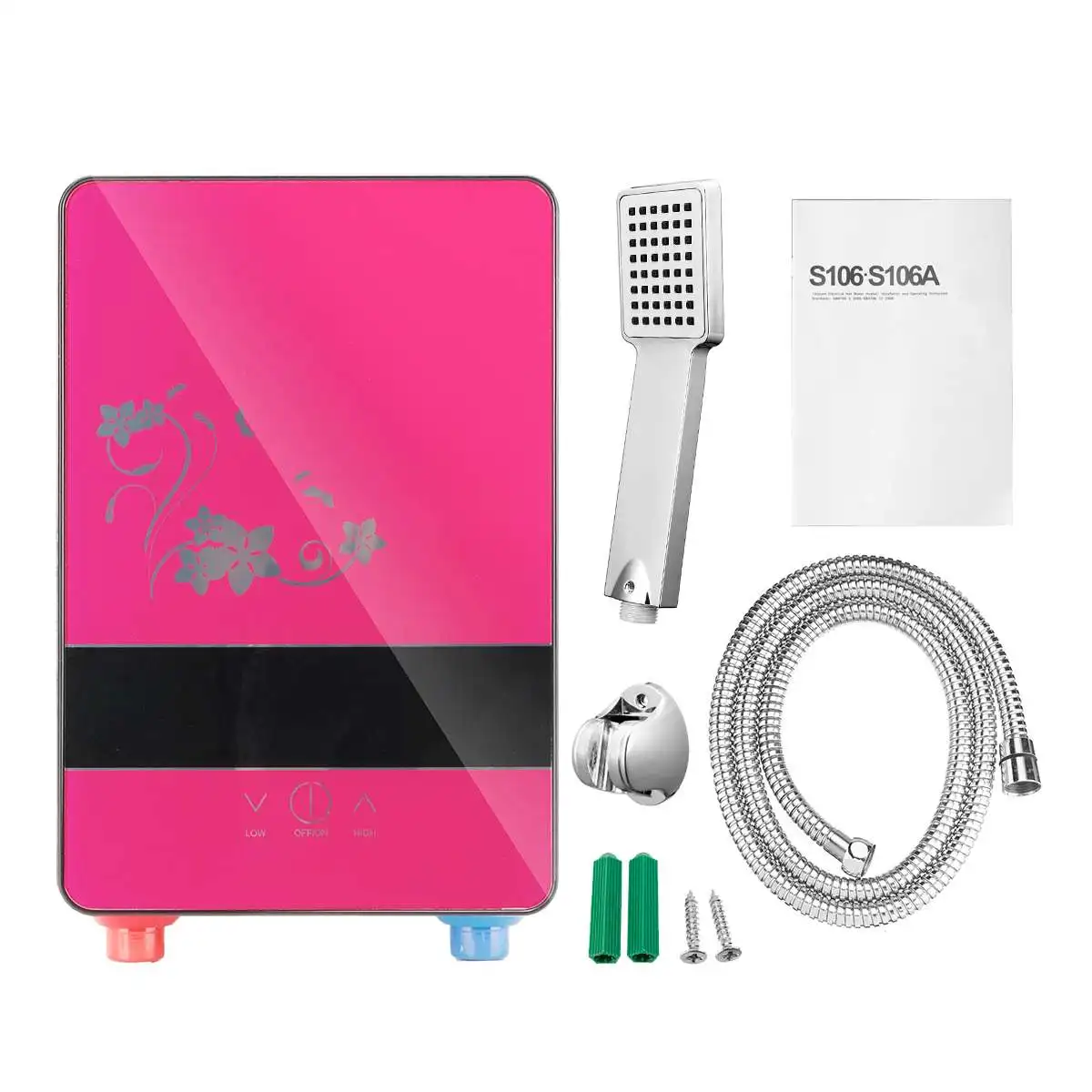 Description Picture 5 of item6500W 220V Electric Hot Water Heater Tankless Instant Heating Set Bathroom Self-checking Automatically Safety With Shower Nozzle