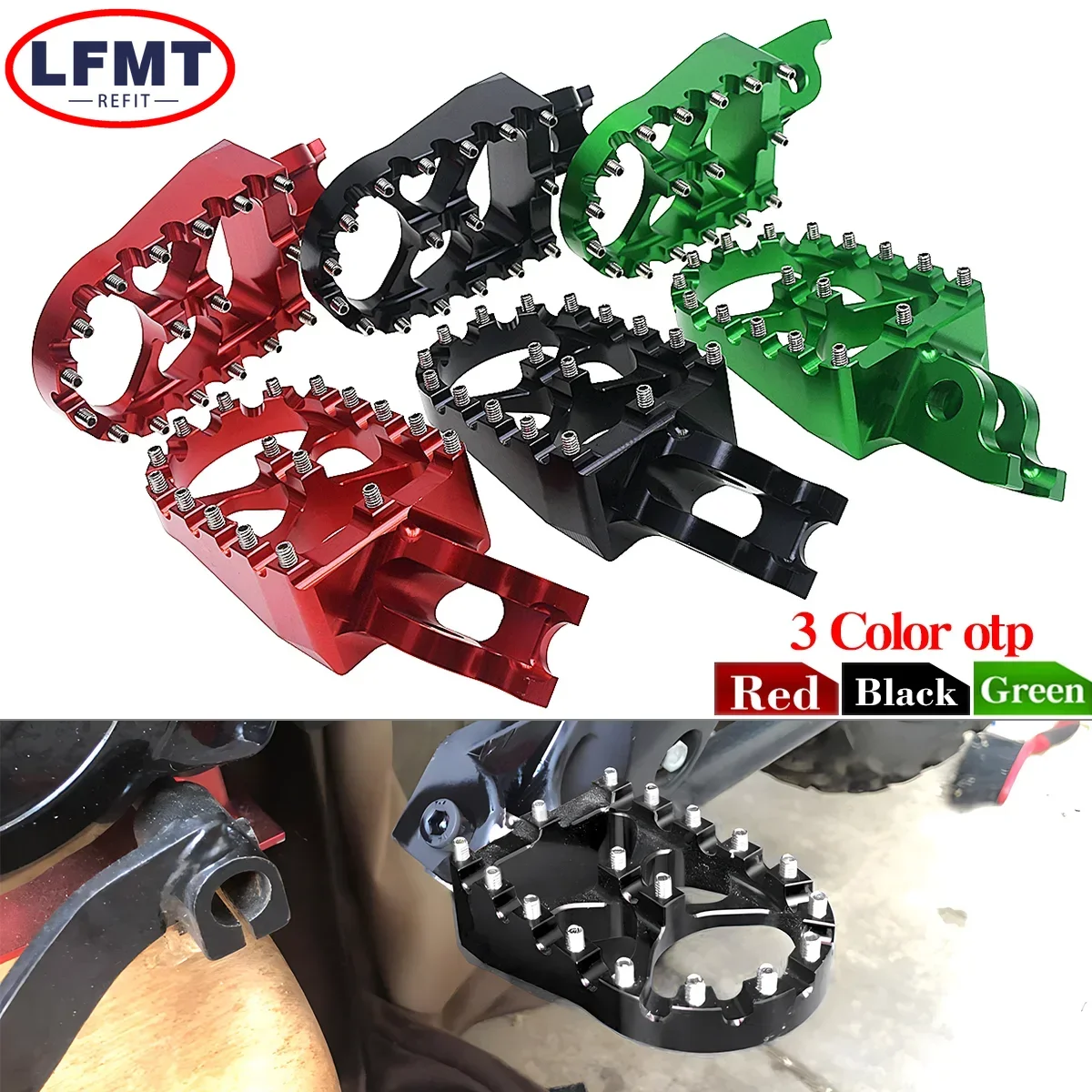 CNC Foot Pegs Rests Pedals for HONDA 450R 450X 250RX 450RX 250F 450L CR CRF 125R 150R 250R 250X MX Dirt Bike Motorcycle