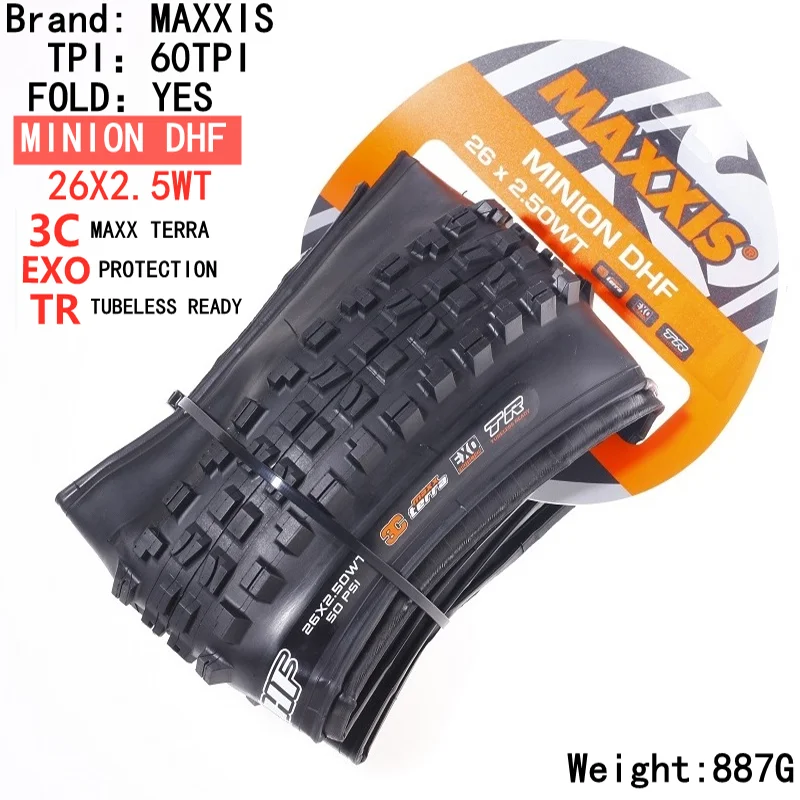 MAXXIS MINION DHF 26×2,50 2本新品未使用品 Maxxis Minion DHF 26 x 2.3 Dual, EXO, TR Mountain Bike Tire – The