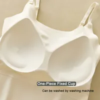 For 40-115kg Summer Ice Silk Camisole Top With Build-in Bra For Women Beauty Back Underwear W Fixed Cup One-Piece Bottoming Top - Image 6