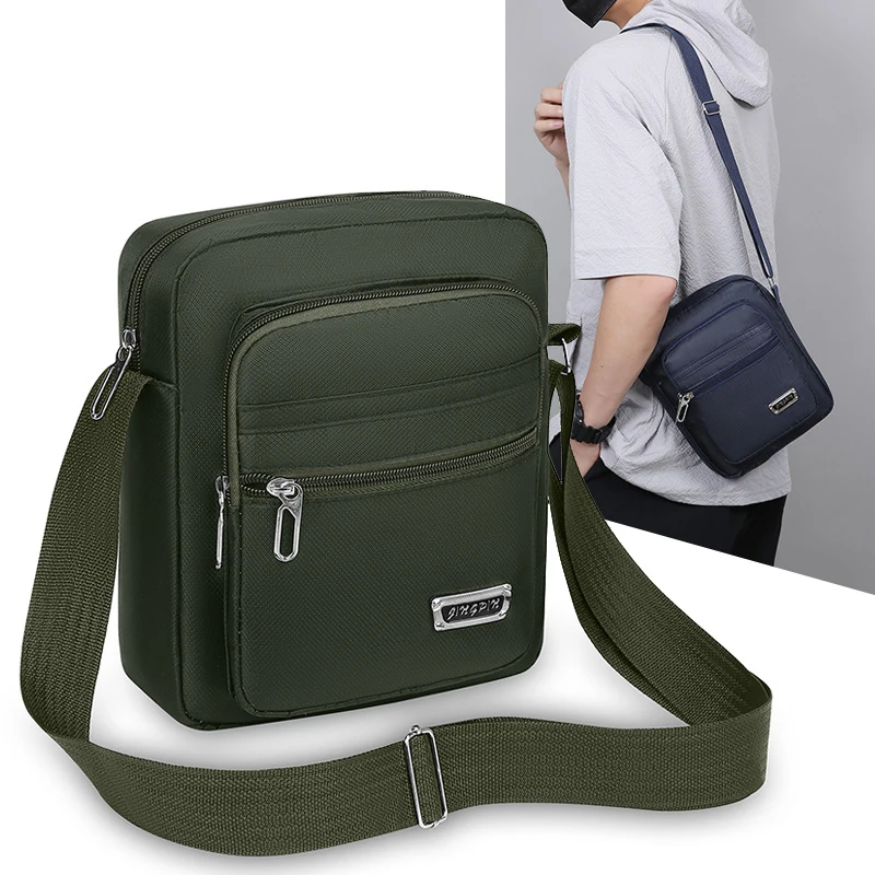 1 multi-layer shoulder bag, unisex business bag, daily commuting bag, mobile phone bag, crossbody bag