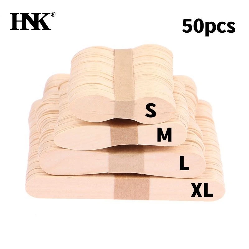 50pc Woman Wooden Body Hair Removal Sticks Wax Waxing Disposable Sticks Beauty Toiletry Kits Wood Tongue Depressor Spatula