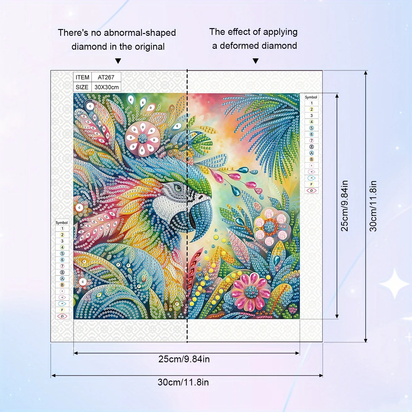 DIY Flowers and Birds 5D Special Shape Diamond Art Kits for Beginners Diamond Art Painting Kits for Home Wall Decoration Gift