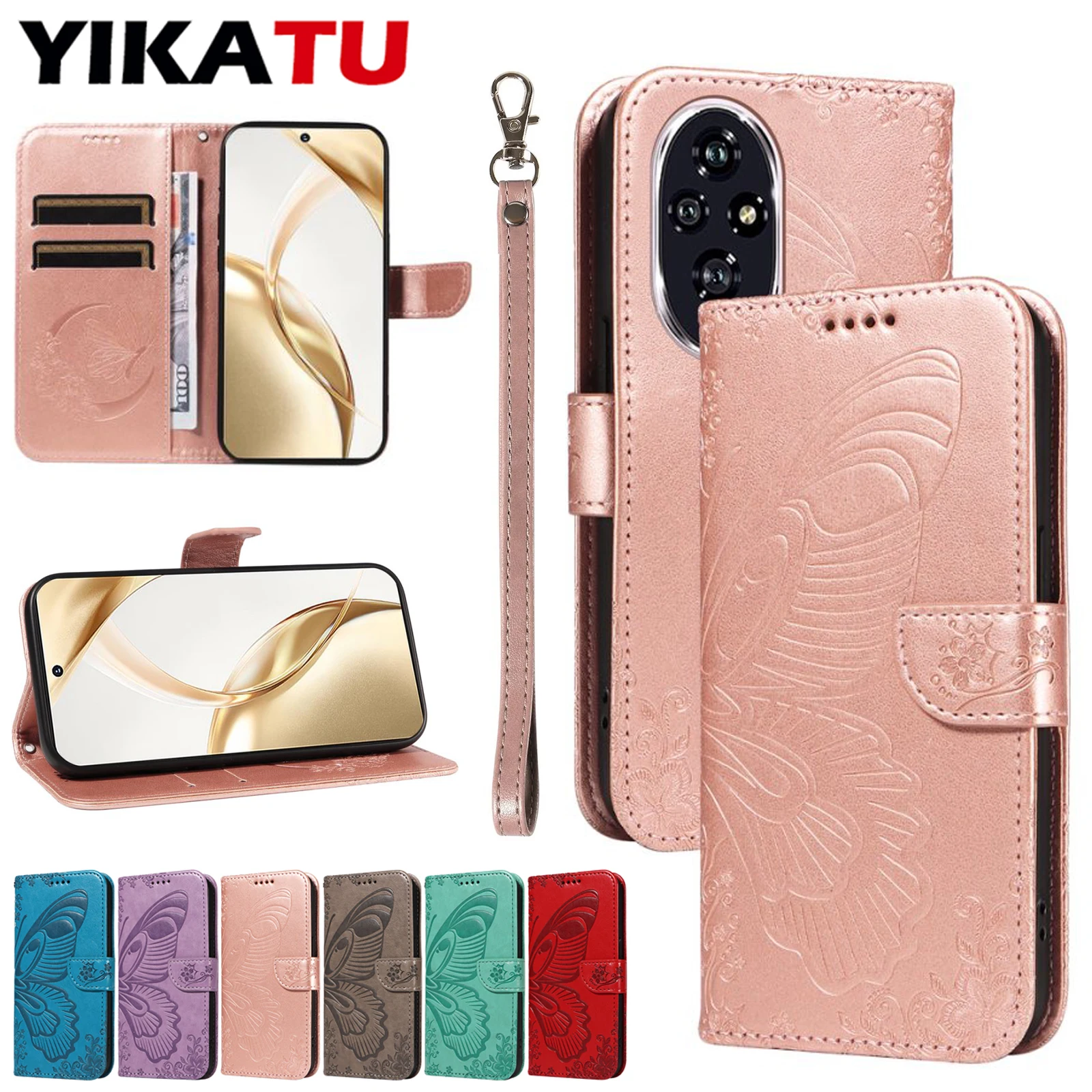 Anti-Theft Brush Flip Wallet Leather Case