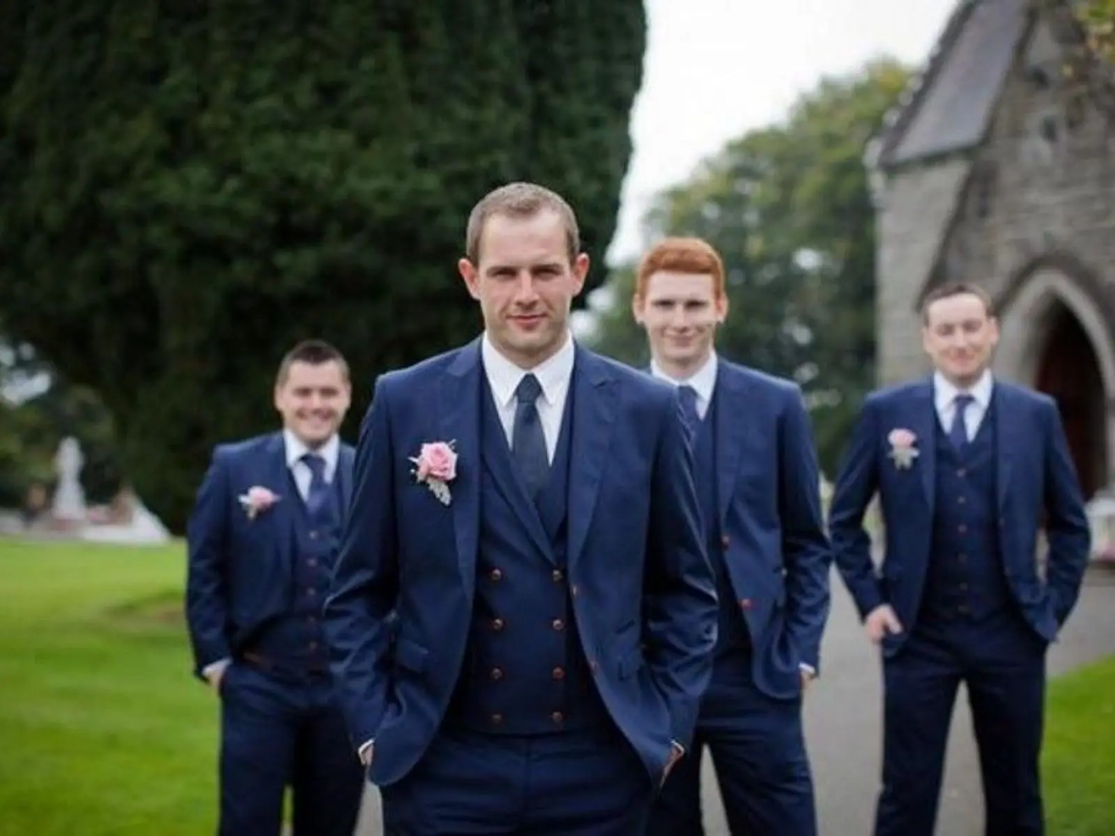 Hot Sale Black Groom Tuxedos  Men Wedding Dress Best Popular Men Business Prom Collective Suit(Jacket+Pants+Vest) One Piece