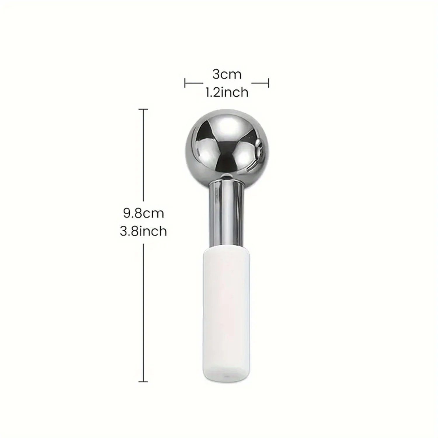 Ice Globes for Face & Eye Unbreakable Stainless Steel Cooling Roller Tool Gua Sha for Face Eye Body Skin Care Ice Wave Ball