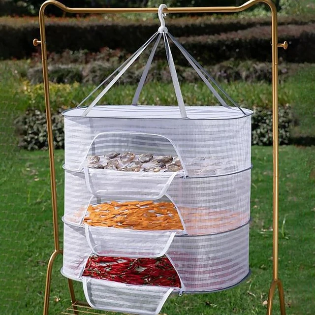 Herb Drying Rack, Drying Net Herbs, 1/2/3 Layer Hanging Mesh Net For Plants  Hanging Drying Fish Net Foldable Hanging Mesh Dryer